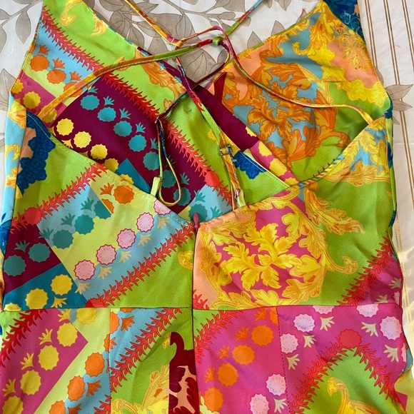 Floral Multicolor Long Dress Maxi Sleeveless Sz XS/ S - Picture 4 of 10